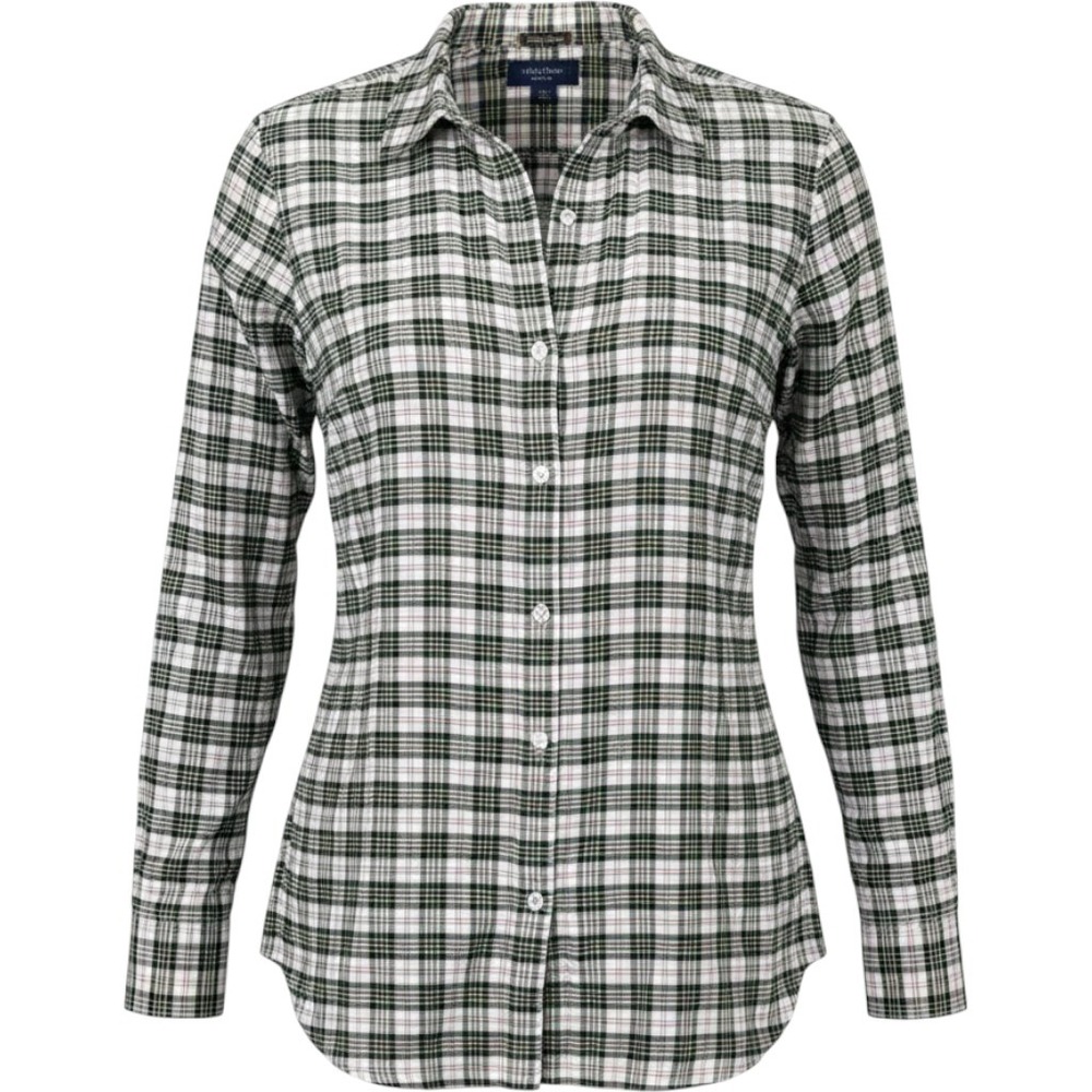 J.McLaughlin Plaid Button Down Shirt Womens Medium Classic‎ Preppy Timeless